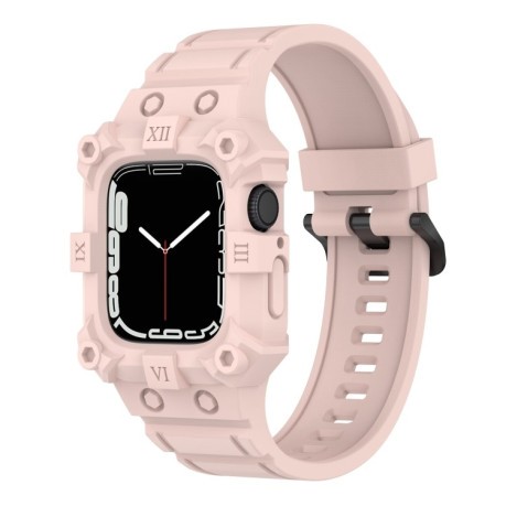 Силіконовий ремінець Integrated Band для Apple Watch Series 8/7 45mm / 44mm / 42mm - рожевий