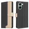 Чехол-книжка Color Matching RFID Anti-theft Leather для Xiaomi Poco X7 Pro - черный