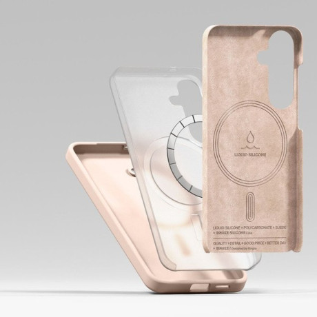 Оригінальний чохол Ringke Silicone MagSafe для Samsung Galaxy S25+ - Pink