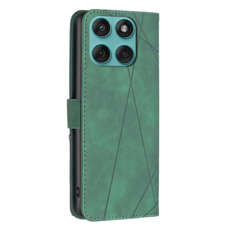 Чехол-книжка Rhombus Texture для Motorola Edge 60 Fusion - зеленый