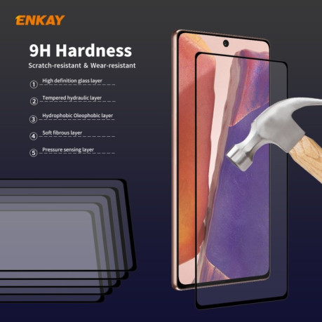 Защитное Стекло ENKAY Full Glue 0.2mm 9H 3D для Samsung Galaxy Note 20