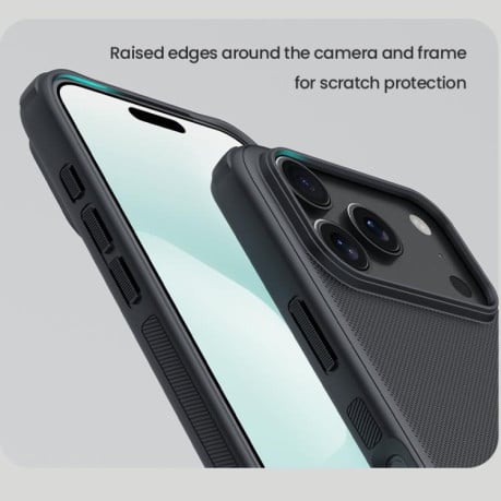 Чохол NILLKIN Frosted Shield Pro гібрид з матовим покриттям на iPhone 17 Pro - сірий