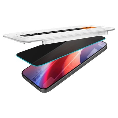 Комплект защитного стекла Spigen Glas.tR EZ Fit Privacy Tempered Glass for iPhone 16 Pro / 17 / 17 Pro - 2 pcs. - Black