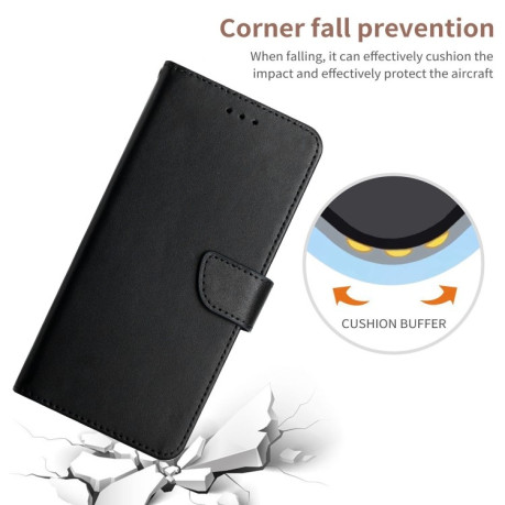 Кожаный чехол-книжка Genuine Leather Fingerprint-proof для Xiaomi 13 Pro - черный