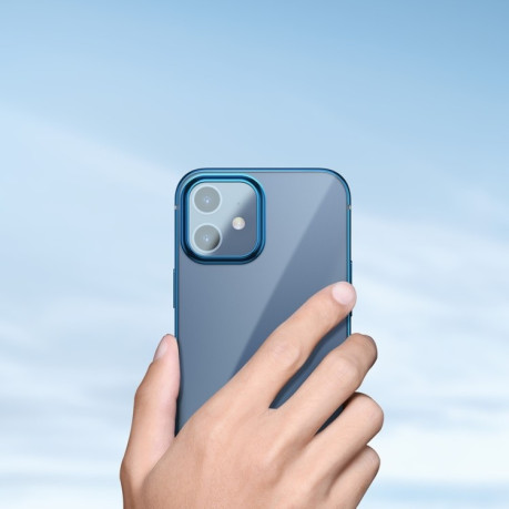 Силиконовый чехол Baseus Shining Case для iPhone 12 Pro Max - синий