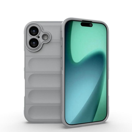 Силиконовый чехол Magic Flannel для iPhone 17 - серый