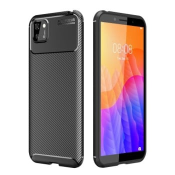 Ударозащитный чехол HMC Carbon Fiber Texture на Realme C11 - черный