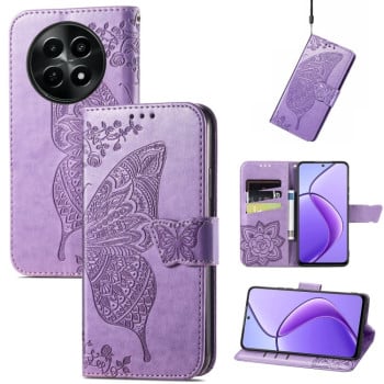 Чехол-книжка Butterfly Love Flower Embossed на  Realme 13 5G/12 5G/12X 5G - Lavender