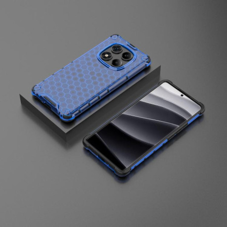 Противоударный чехол Honeycomb на Xiaomi Redmi Note 14 Pro 4G - синий