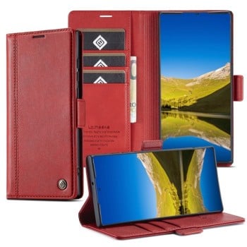 Чехол-книжка LC.IMEEKE Skin-friendly для Samsung Galaxy S22 Ultra - красный