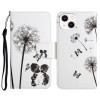 Чехол-книжка Colored Drawing Pattern для  iPhone 14 Plus - Dandelions