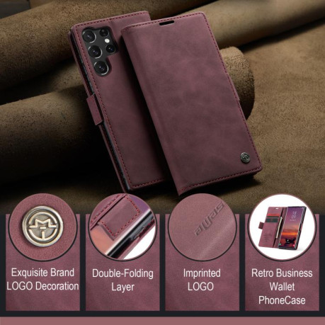 Чохол-книжка CaseMe-013 Multifunctional  для Samsung Galaxy S25 Ultra 5G - червоний