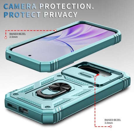 Протиударний чохол Sliding Camshield для Google Pixel 9a - зелений