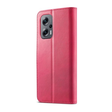 Чехол книжка LC.IMEEKE Calf Texture на Xiaomi Redmi Note 11E/Redme 10 5G - красный