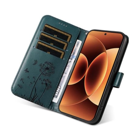 Чехол-книжка Dandelion Embossed Pattern Flip Leather на Xiaomi 17 Pro Max — синий