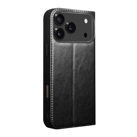Чехол-книжка QIALINO Classic с натуральной кожи на iPhone 17 Pro - черный