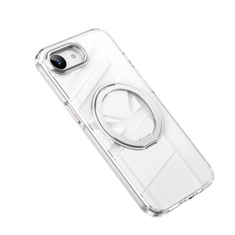 Ударозащитный чехол 360 Rotating MagSafe Magnetic Frosted на iPhone 16e - серебристый
