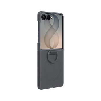 Оригинальный чехол Samsung Silicone Ring Magnet Cover на Samsung Galaxy Flip 8 — черный