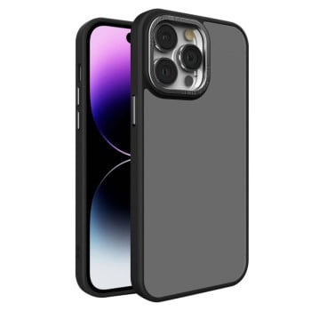Противоударный чехол All-inclusive TPU Edge Acrylic Back для iPhone 15 - черный