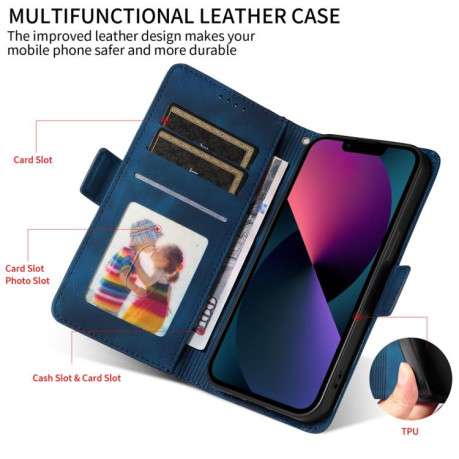 Чехол-книжка Embossed Rhombus Starry Leather для Motorola Moto G15 / G15 Power - синий