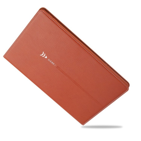 Кожаный Чехол-книжка GEBEI Horizontal Flip на iPad 9/8/7 10.2 (2019/2020/2021) - коричневый