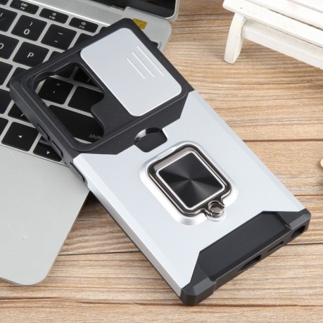 Протиударний чохол Armor Camera Shield на Samsung Galaxy S24 Ultra 5G - сріблястий