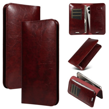 Універсальний чохол з подвійною кишенею та кишенькою на картку розмір: 15.7 x 9cm - винно-червоний