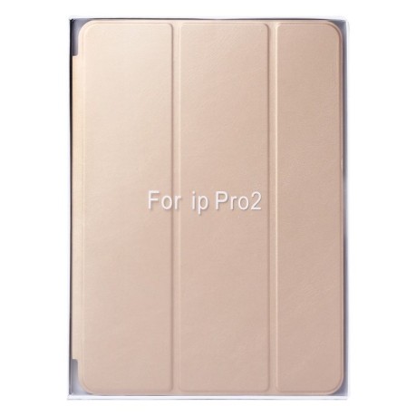 Кожаный чехол-книжка Solid Color на iPad Pro 9.7 - золотой
