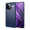 Протиударний чохол Brushed Texture Carbon Fiber на Xiaomi Poco F7 Ultra - синій