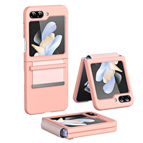 Противоударный чехол Skin Feel Hinge для Samsung Galaxy Flip5 - розовый