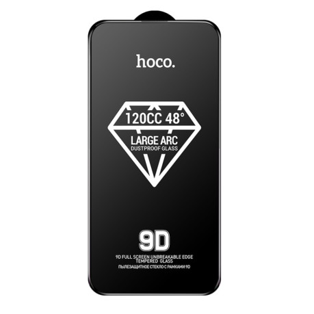 Захисне скло hoco A34 9D Large Arc Dustproof Diamond на iPhone 16 Pro