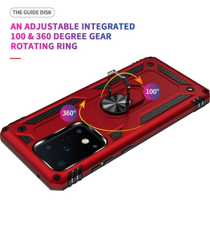 Противоударный чехол HMC 360 Degree Rotating Holder на Samsung Galaxy S20 Ultra-красный
