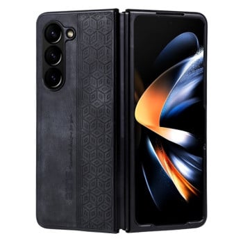 Чехол AZNS с 3D-тиснением и мягким покрытием Skin Feel на Samsung Galaxy Fold 6 - черный