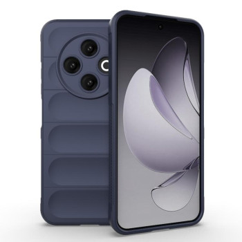 Силиконовый чехол Magic Flannel на Tecno Spark 30C 4G Global — тёмно-синий