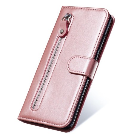 Чехол-книжка Fashion Calf Texture для Xiaomi Redmi 9A - розовое золото