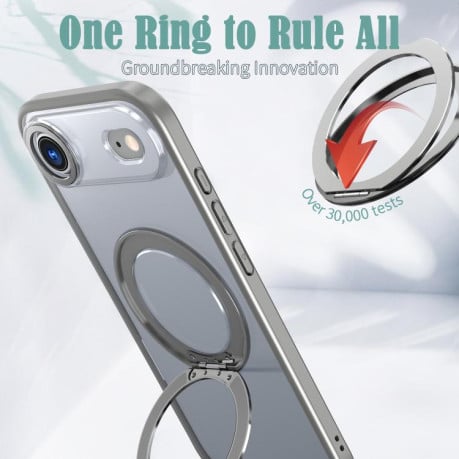 Чехол kalebol с MagSafe и подставкой 360 Metal Ring Holder на iPhone Air - Gray