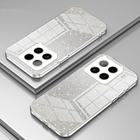 Ударозахисний чохол Gradient Glitter Powder Electroplated на Xiaomi 15 - прозорий
