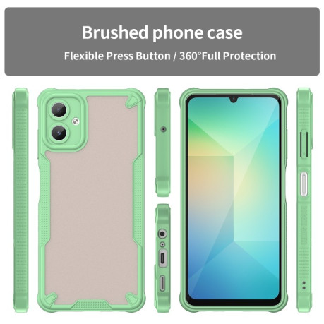 Противоударный чехол Armor Glaze PC Hybrid TPU для Samsung Galaxy A06 - зеленый