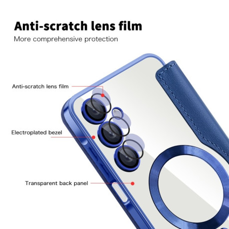 Чохол-книжка Shield MagSafe RFID Anti-theft Leather для Samsung Galaxy A16 5G - синій