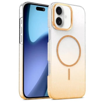 Чохол протиударний Gold Diamond Glitter Gradient MagSafe для iPhone 17 - золотий