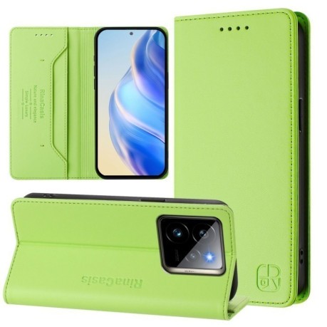Чехол-книжка Retro Skin Feel Business Magnetic на Realme GT 7 Pro 5G - зеленый