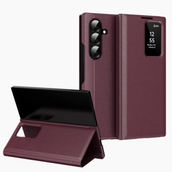 Чехол-книжка Smart View Window Leather на Samsung Galaxy Fold 7 5G - красный