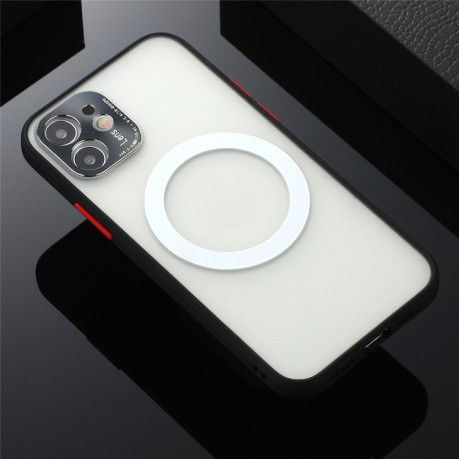 Ударопрочный чехол Skin Feel with Metal Lens для iPhone 11 - черный