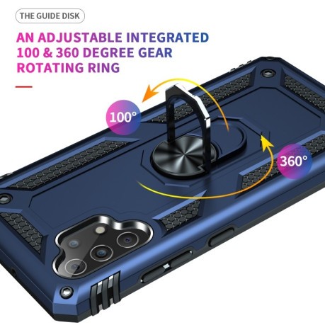 Противоударный чехол-подставка 360 Degree Rotating Holder на Samsung Galaxy  A32 4G - синий
