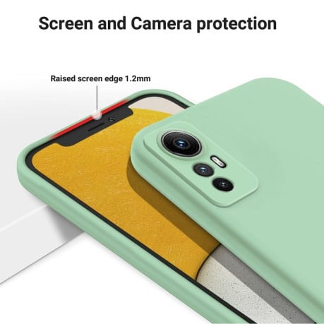 Силіконовий чохол Solid Color Liquid Silicone для Xiaomi Redmi Note 12S 4G - зелений