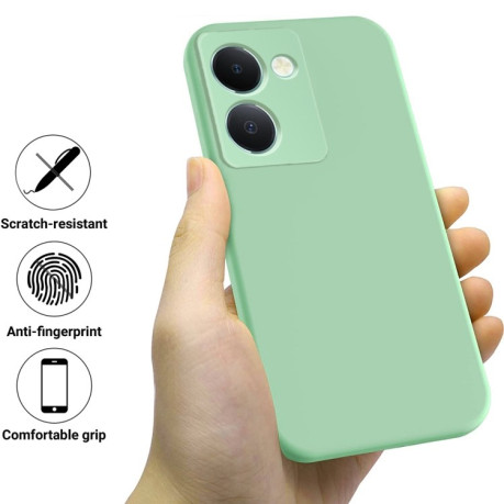Силиконовый чехол Solid Color Liquid Silicone на Vivo Y36 5G - зеленый
