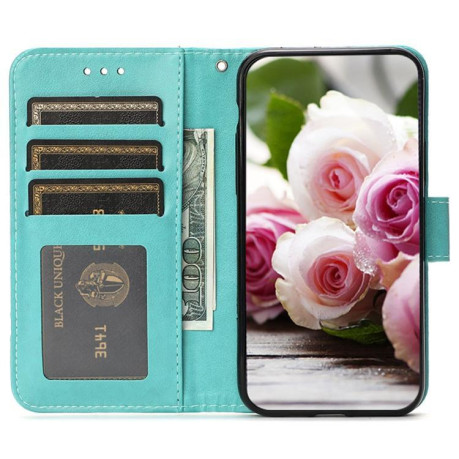 Чохол-книжка Rose Butterfly Embossed Leather на OPPO A6 Pro 5G — зелений