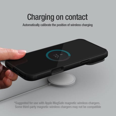 Чохол NILLKIN CamShield Prop Texture Transparent Mirror Cover MagSafe на iPhone 17 Pro Max - чорний