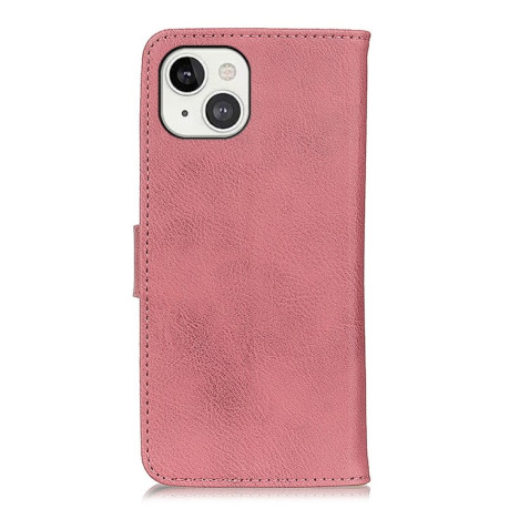 Чохол-книжка KHAZNEH Cowhide Texture на iPhone 14/13 - рожевий