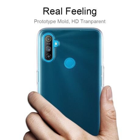 Ультратонкий силиконовый прозрачный чехол на Realme C3 - прозрачный